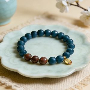 金叶开慧-600x600 T37 Azure Obsidian Tranquility Bracelet