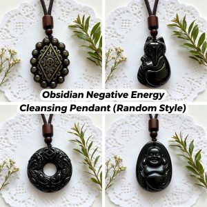 A21 A21 Obsidian Negative Energy Cleansing Pendant (Random Style)