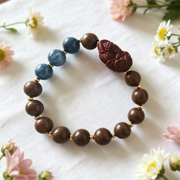 D19 Quiet Contemplation Flowing Blue · Herbal Beads Bracelet